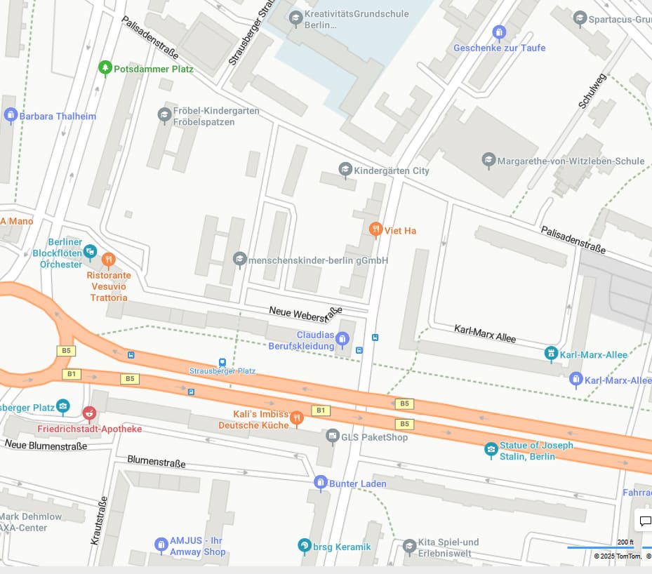 Lageplan zum Kursort Fürstenwalder Straße 30 in Berlin-Friedrichshain